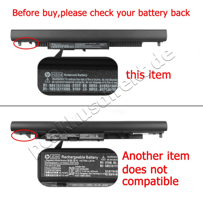 Original 4 Zellen 41Whr Akku HP HS04 HSTNN-LB6V 807957-001