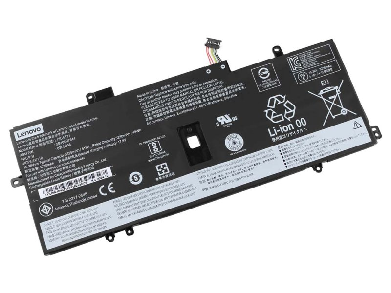 Lenovo ThinkPad X1 Carbon Gen 7 Original Akku 3312mAh 51Wh