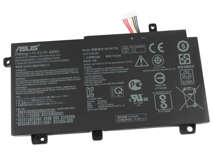 Original 4210mAh 48Wh 3 Zellen Akku Asus B31N1726-1 B31N1726 - zum Schließen ins Bild klicken