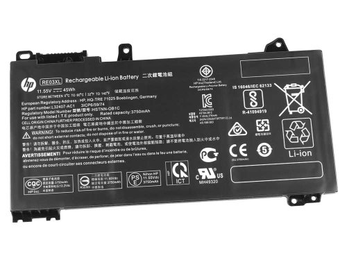 Original 3900mAh 45Wh 3 Zellen Akku HP L32656-005 RE03XL