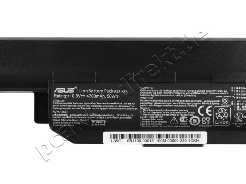 4700mAh 6 Zellen Akku Asus p751j p751ja p751jf