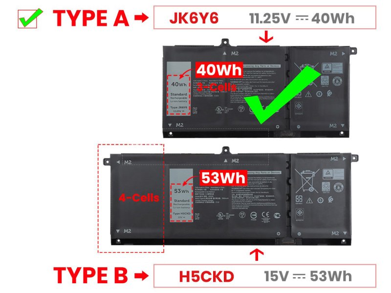 Original 3550mAh 40Wh 3-Zellen Akku Dell C5KG6 CF5RH JK6Y6