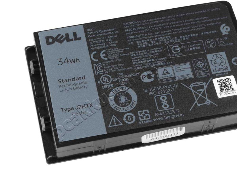 Original 4342mAh 34Wh Akku Dell Latitude 12 Rugged Tablet 7202