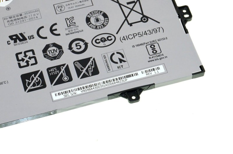 Original Samsung Galaxy Book Mystic Silver NP750XDA-KD2UK Akku 3530mAh 54Wh 4 Zellen