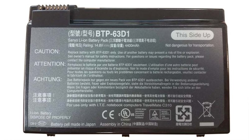 4400mAh 65Wh 8 Zellen Akku Acer Aspire 3023WLM