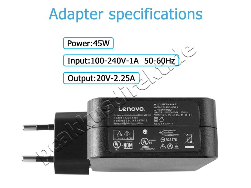 Original 45W Lenovo IdeaPad 530S-14IKB 81EU00AKFE Netzteil Ladegerät