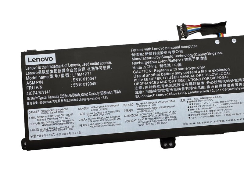 Lenovo ThinkPad X1 Extreme Gen 3 20TL Original Akku 5235mAh 80Wh 4-Zellen