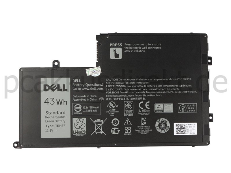 Original 43Wh 3800mAh 3 Zellen Akku Dell DL011307-PRR13G01