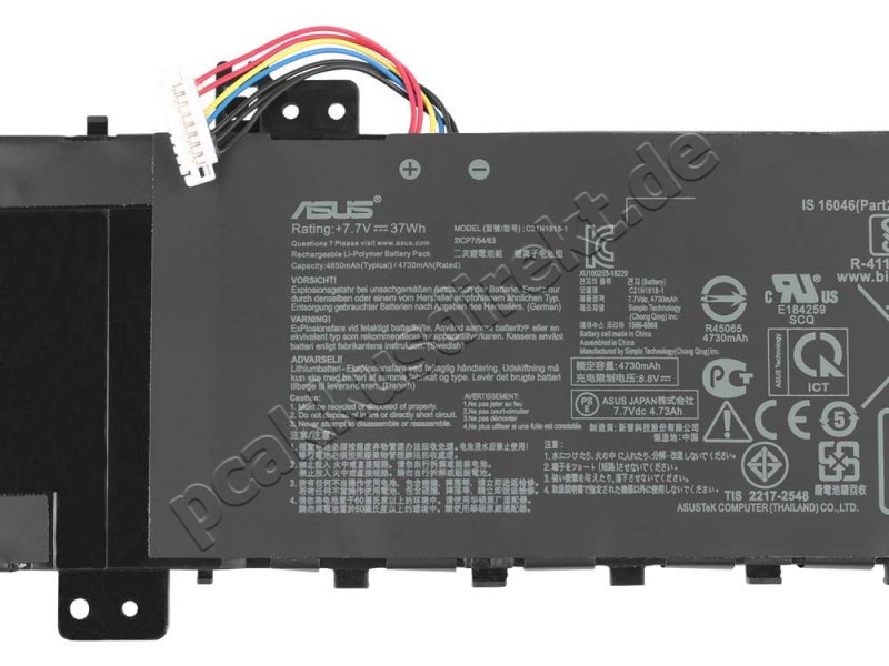 Original 4805mAh 37Wh 2-Zellen Asus VivoBook 15 X512FA-BQ067T Akku