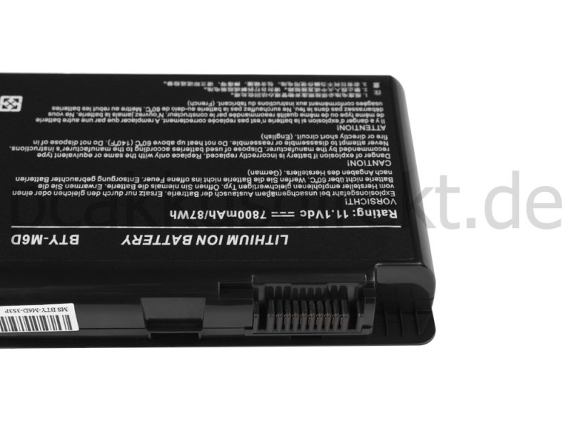 9 Zellen 87Whr Akku MSI GT60 2OC-003US 2OC-022US 2OC-023US 2OC-024US