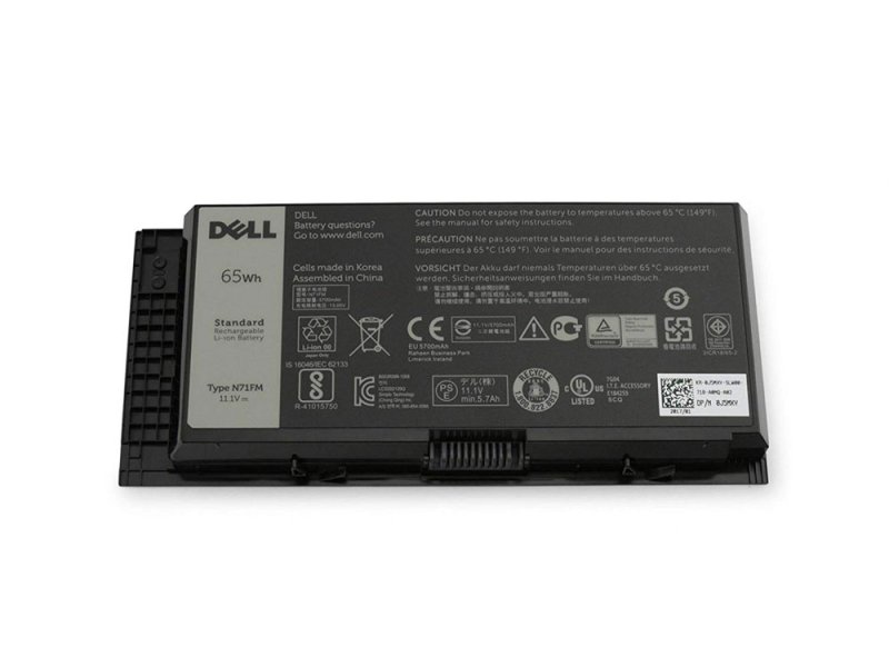 Original 6 Zellen 65Whr Akku Dell 0T3NT1 T3NT1 6R1V8