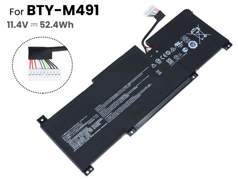 Original MSI Stealth 15M A11UEK-010 Akku 4600mAh 52.4Wh 3 Zellen