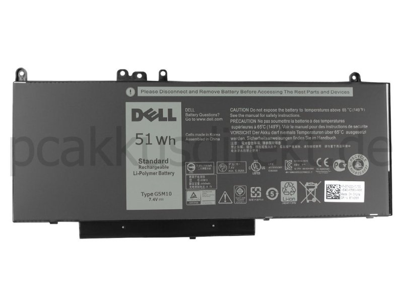 Original 51Wh 4 Zellen Akku Dell 451-BBLK 451-BBLL 5XFWC