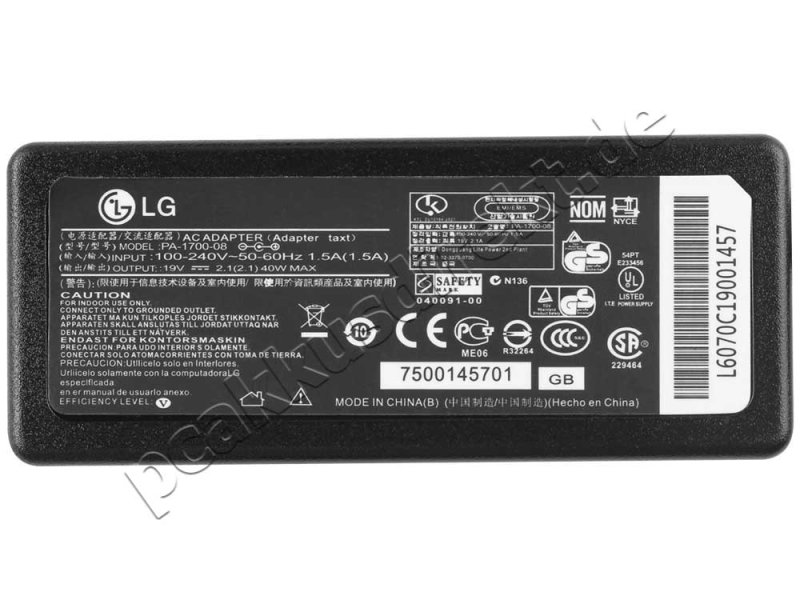 Original 40W Netzteil Ladegerät LG W2486L + Frei Ladekabel