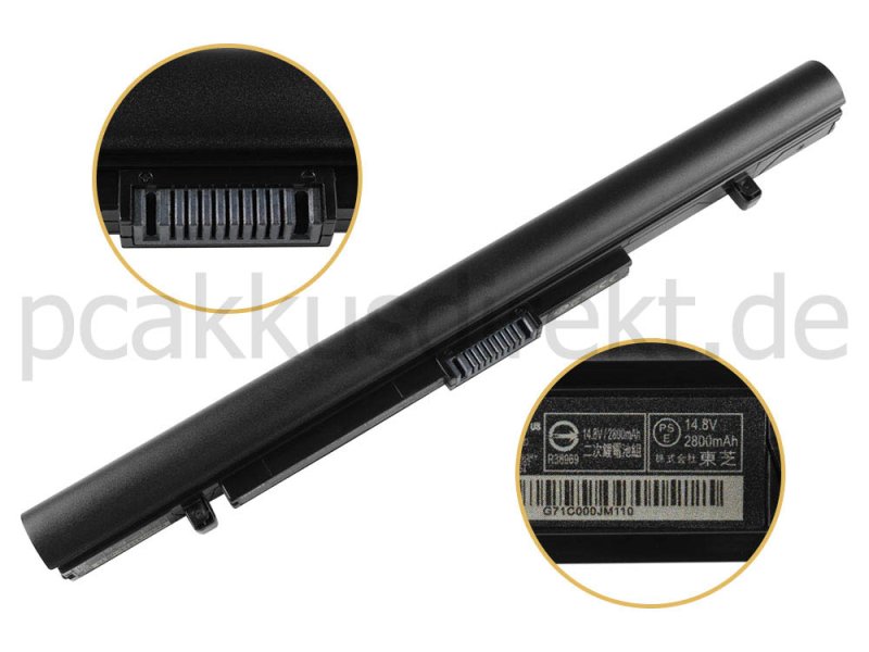 45Whr 2800mAh Toshiba A30-D-139 A30-D-BTO Akku