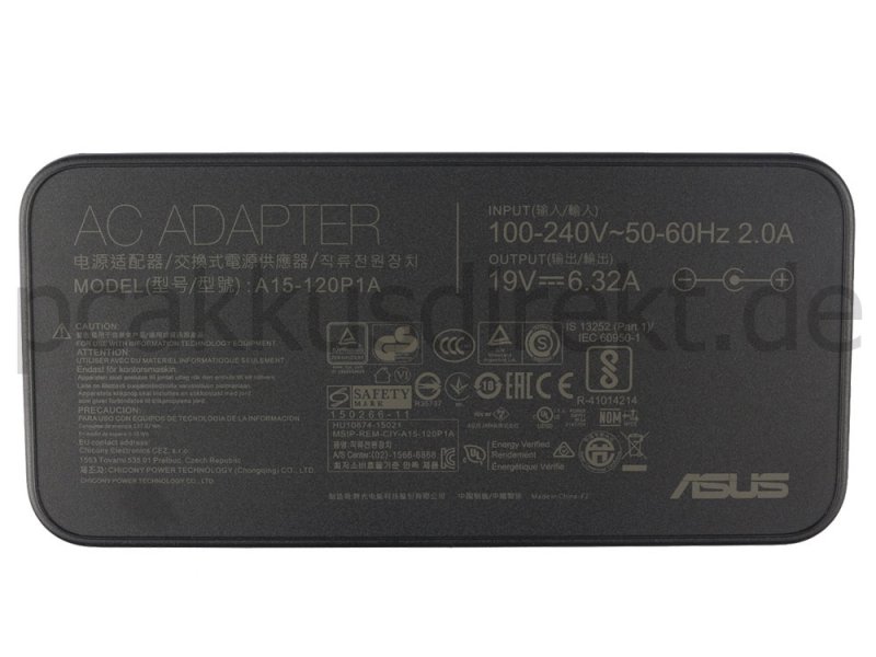 120W MSI GL72 6QF Netzteil Ladegerät + Frei Ladekabel