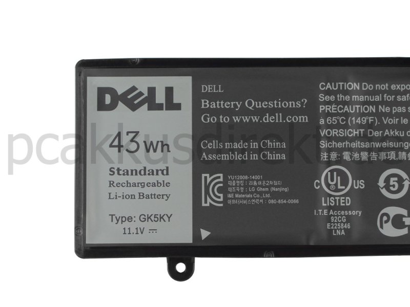 Original 43Wh 3-Zellen Akku Dell 0WF28
