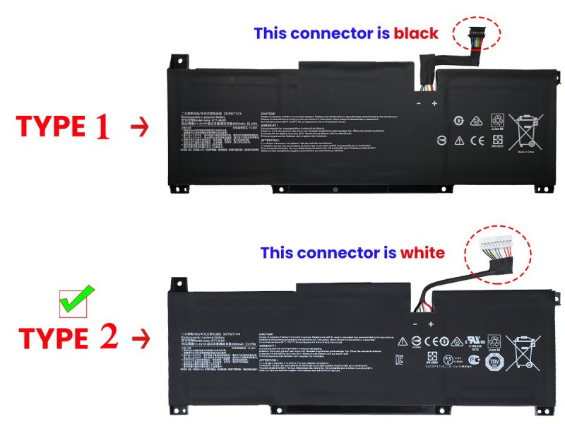 Original MSI Stealth 15M A11UEK-010 Akku 4600mAh 52.4Wh 3 Zellen