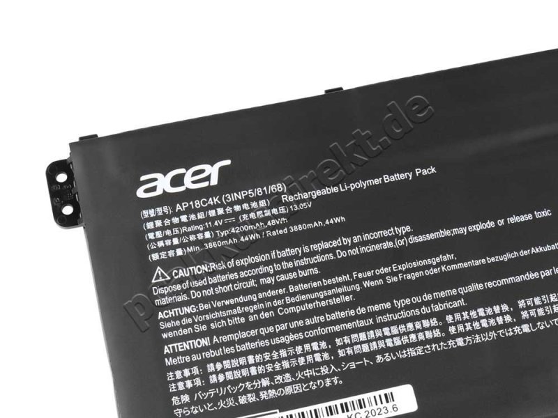 4200mAh 48Wh 3-Zellen Akku Acer Aspire 5 A515-43-R4Z2