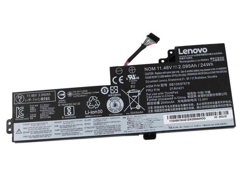 Original 2095mAh 24Wh 3 Zellen Akku Lenovo ThinkPad T480