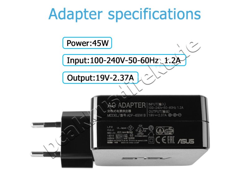45W Asus Transformer Book Flip TP300UA-DW020T Netzteil Ladegerät