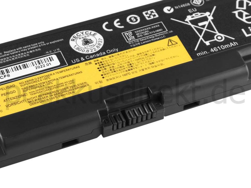 6 Zellen 5200mAh 57Whr Akku Lenovo 45N1160 45N1161