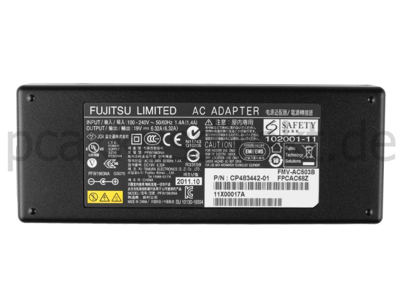 120W Fujitsu CP483440-XX CP483445-01 Netzteil Ladegerät + Ladekabel