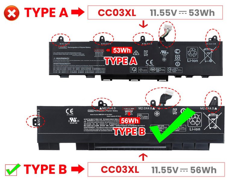 Original 4610mAh 56Wh 3 Zellen Akku HP L77991-005