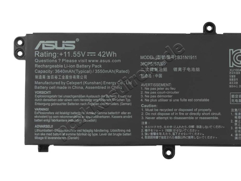 Original Asus VivoBook 17 M1702QA Akku 3640mAh 42Wh 3 Zellen