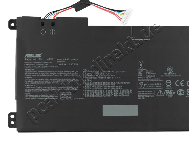Original Asus VivoBook E510KA Akku 3640mAh 42Wh 3-Zellen