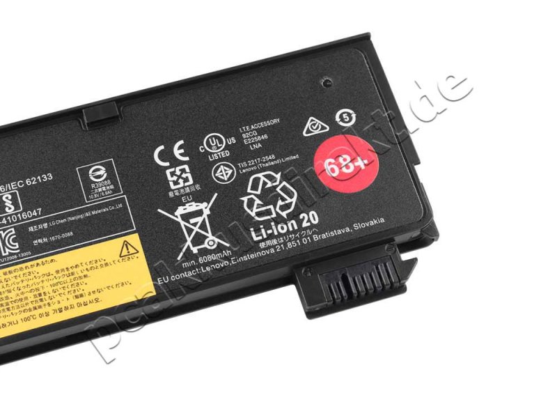 Original 6600mAh 72Wh 6 Zellen Akku Lenovo ThinkPad T560 20FH001EGE
