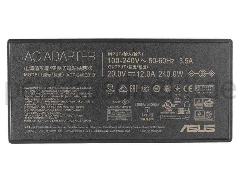 Original 240W Asus ROG Strix G16 (2023) G614JJ Netzteil Ladegerät + Ladekabel