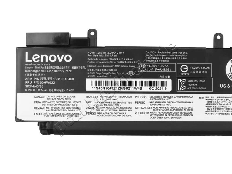 Original 1920mAh 24Wh 3 Zellen Akku Lenovo ThinkPad T460s 20F9-003MAU