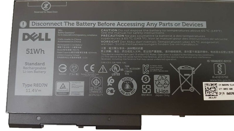 Original 4255mAh 51Wh 2-Zellen Dell Latitude 5401-02 Akku