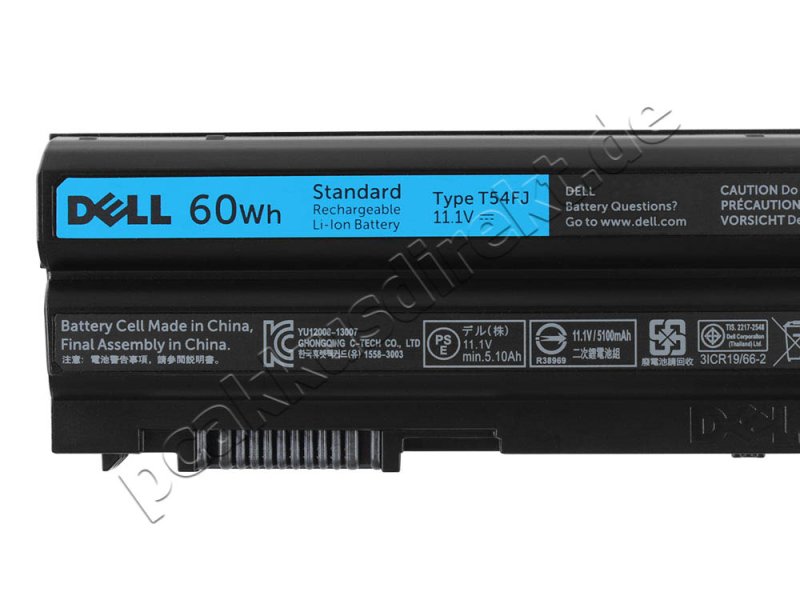 Original 6 Zellen 60Whr Akku Dell FHHVX FN3PT GYKF8 HGKH0