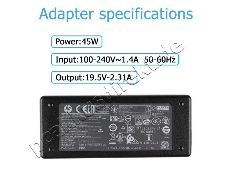 Netzteil Ladegerät HP Pavilion 14-ba070ng 2LE24EA x360 45W + Ladekabel