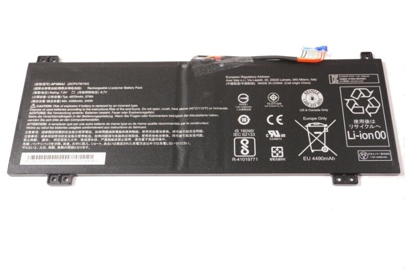 4870mAh 37Wh 2-Zellen Akku Acer Chromebook Spin 11 R751T-C32Z