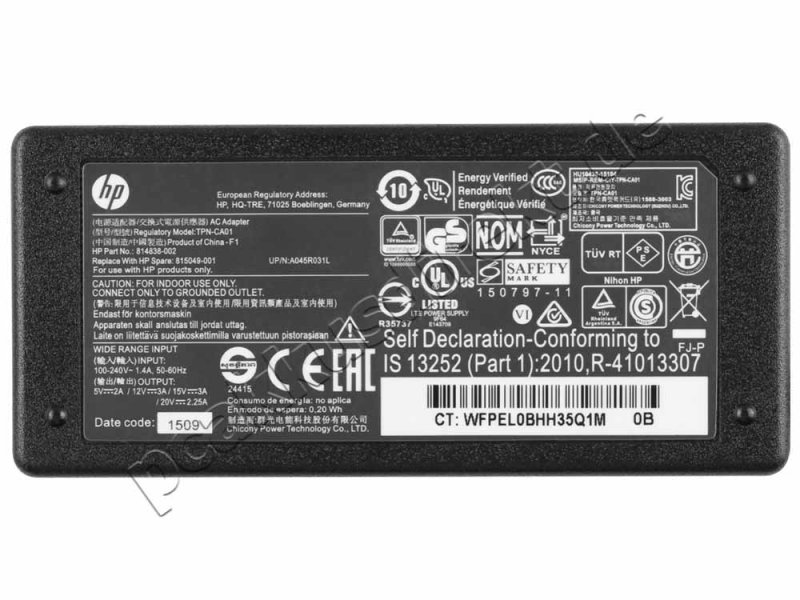 Original 45W USB-C HP L42206-003 L42206-002 Netzteil Ladegerät + Ladekabel