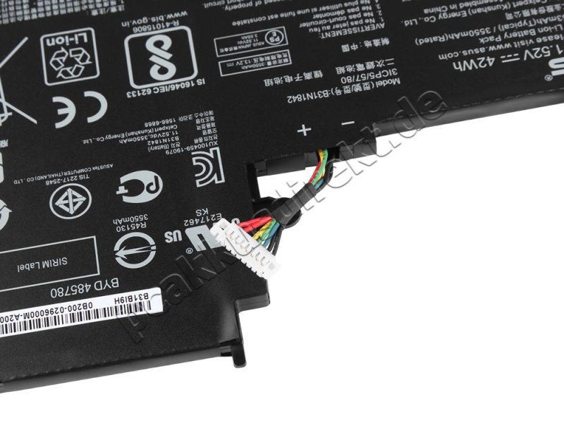 Original 3645mAh 42Wh 3-Zellen Asus S531FA-BQ023T Akku