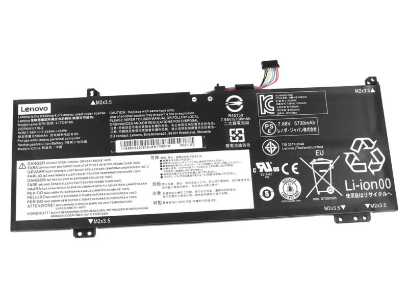 Original 5928mAh 45Wh 4 Zellen Akku Lenovo Yoga 530-14IKB 81EK00CWGE