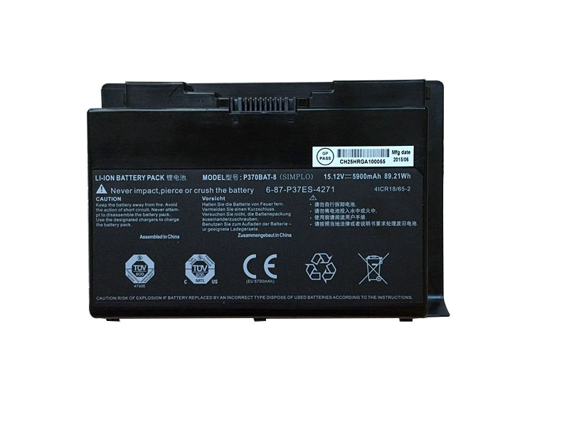 Original 5900mAh 89.21Wh 8-Zellen Clevo 6-87-W955S-42F3 Akku