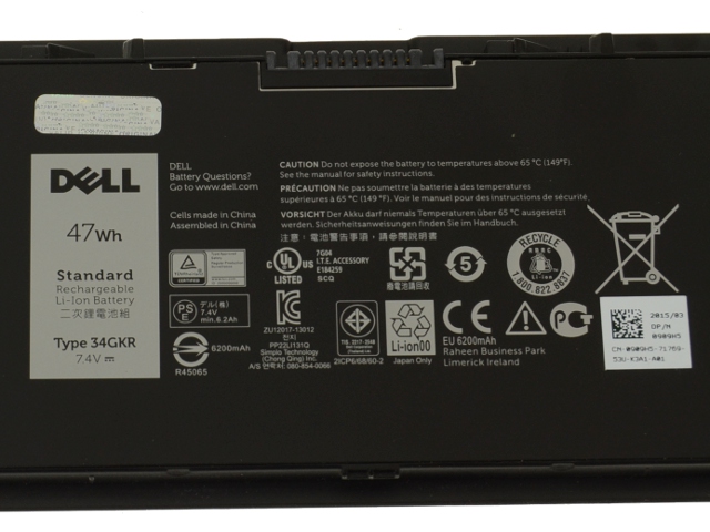 Original 4 Zellen 47Wh Akku Dell Latitude E7440 P40G P40G001