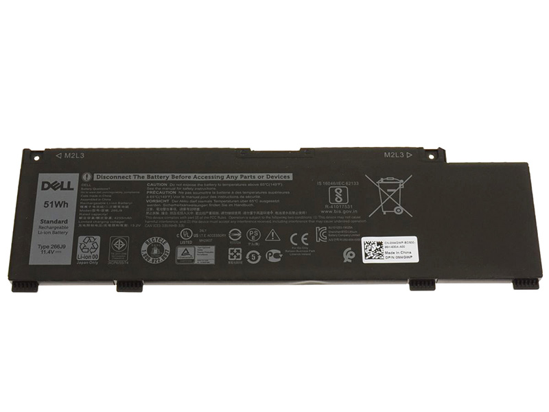 Original 4255mAh 51Wh 3-Zellen Dell Ins 15PR-1765W Ins 15PR-1768BR Akku