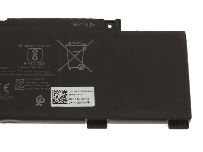 Original 4255mAh 51Wh 3-Zellen Dell Ins 15PR-1765W Ins 15PR-1768BR Akku