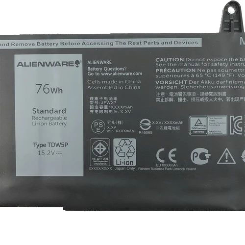 Original 5000mAh 76Wh 4 Zellen Akku Dell Alienware 13 R3