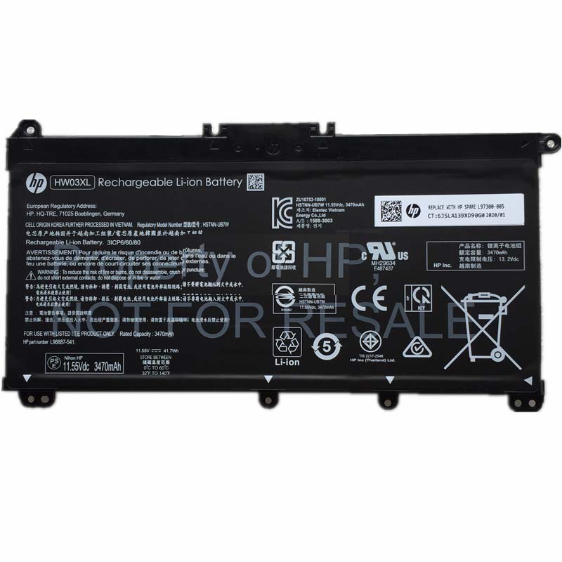 HP L96887-1D1 HP L97300-005 Original Akku 11.34V 3440mAh 41.04Wh 3-Zellen