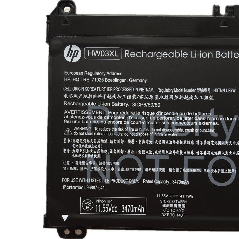 HP L96887-1D1 HP L97300-005 Original Akku 11.34V 3440mAh 41.04Wh 3-Zellen