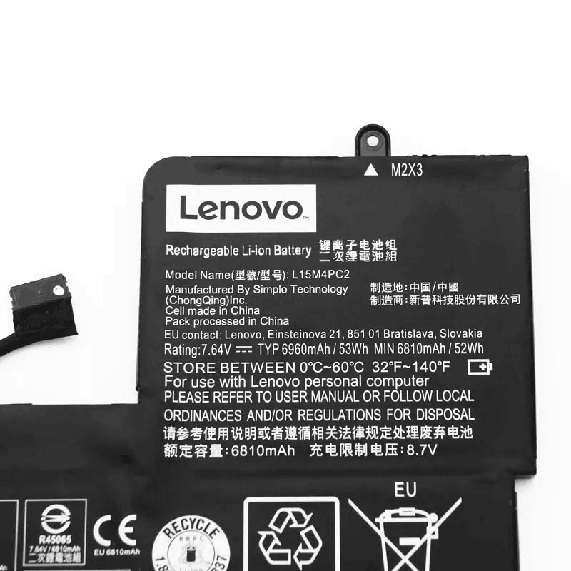 6960mAh 52Wh 4 Zellen Akku Lenovo Yoga 710-14IKB 80V4