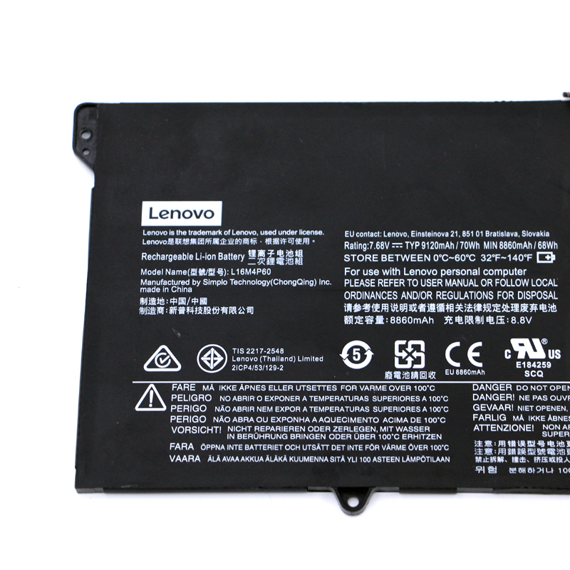 Original Lenovo Yoga 920-13IKB Glass 80Y8 Akku 9120mAh 70Wh