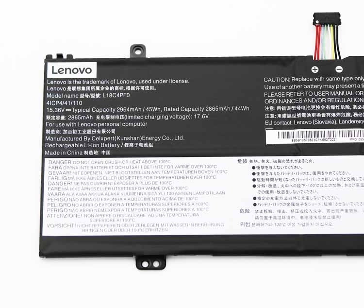 Original 2964mAh 45Wh 4 Zellen Akku Lenovo L18C4PF0 L18D4PF0